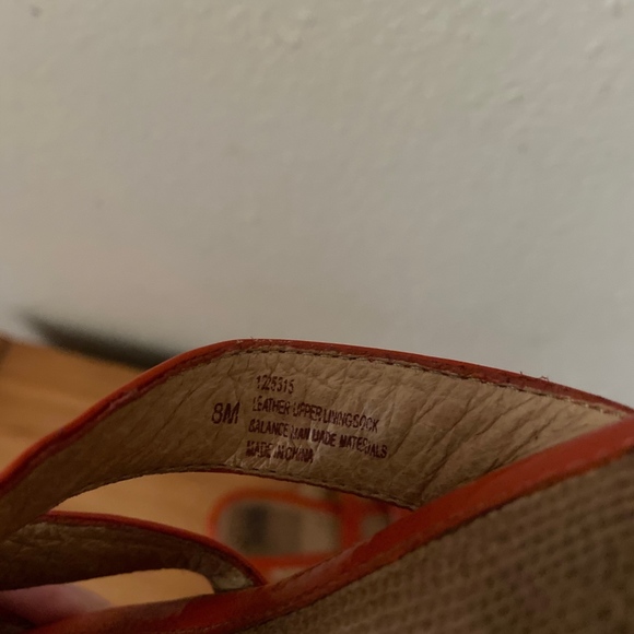 Patent Leather Orange Wedge Slides - Picture 3 of 3